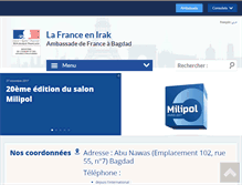 Tablet Screenshot of ambafrance-iq.org
